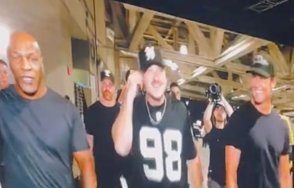 Morgan Wallen Walks Out with Tom Brady and Mike Tyson at Vegas Concert