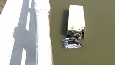 Carreta permanece dentro do rio Pindaré após despencar de ponte, na BR-316; motorista foi resgatado - Imirante.com