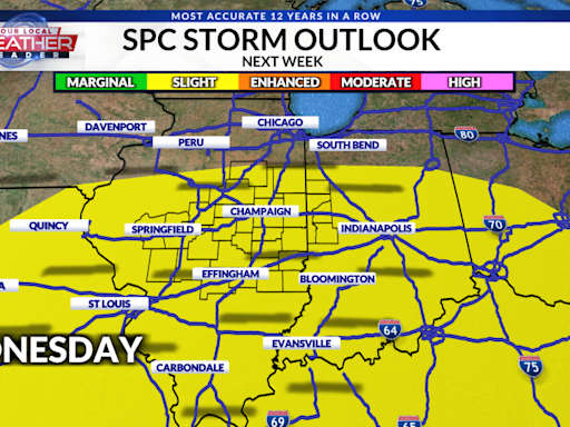 WEATHER NOW: Severe weather chances in place back-to-back days this coming week