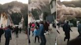 Horror: se desmorona cerro y deja sepultadas 150 casas en Chavín de Huántar, Perú (videos)