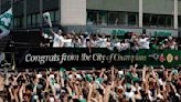 Awash in joy, gratitude and, yes, confetti, Celtics fans put their emotions on parade savoring Banner 18 - The Boston Globe