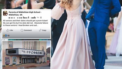 Teens miss prom after venue changed to smaller one at last minute — and the school is blaming them