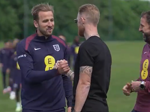 Video: Ben Stokes Meets Harry Kane And Other England Football Team Members Ahead Of UEFA EURO 2024