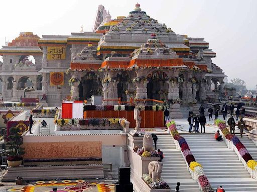Ayodhya Ram temple roof ‘leaking’ after first rain of the season, no drainage system in place: Chief priest