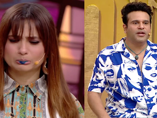 Laughter Chefs: Ankita Lokhande spills the blue food colour on her lips; Krushna Abhishek calls her 'Naagin' - Times of India