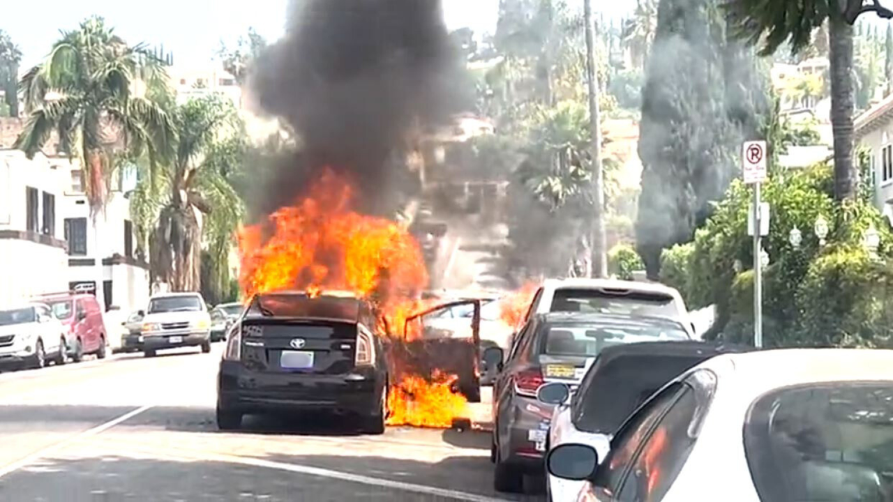 Axe-wielding woman torches cars in violent Hollywood Hills rampage