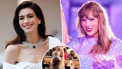 See Anne Hathaway rock out during Taylor Swift’s Eras Tour show in Germany