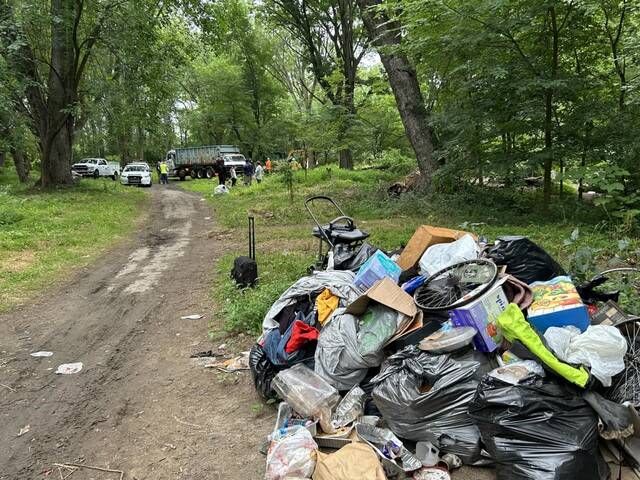 Homeless camp removal underway in Wilkes-Barre