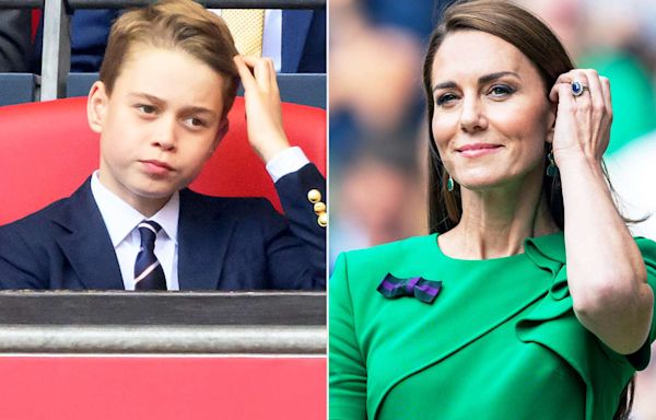 Prince George Mirrors Mom Kate Middleton with a Move to Make Sure His Hair Looks Perfect at Soccer Game