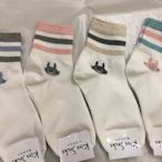 【江南小舖】正韓--彩色條紋龍貓logo系列韓國襪子（4雙200免運）***特價商品