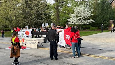 Protesters accused of blocking traffic in front of Indiana Gov Mansion charged