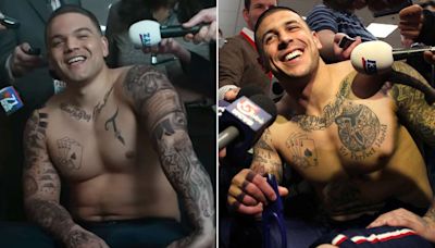 See the “American Sports Story: Aaron Hernandez” Cast Side-by-Side with the Real-Life People They Play