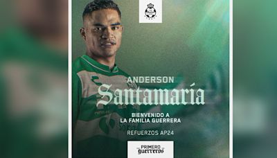 ¡Nuevo 'guerrero'! Santos presenta a Anderson Santamaría