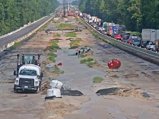 I-26 detour routed in Ridgeville after overnight rains will continue through late Aug. 9