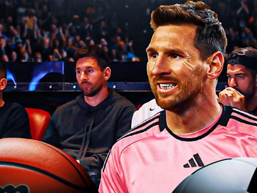 Lionel Messi takes Inter Miami mates to NBA playoff game