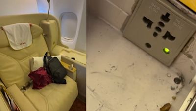 Filthy $6,300 first-class cabin on Air India flight exposed by viral video