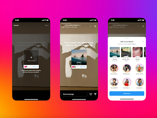 Instagram's 'Add Yours' sticker now lets you share songs