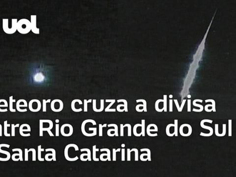 Meteoro é avistado sobre o mar na divisa entre Rio Grande do Sul e Santa Catarina; veja vídeo