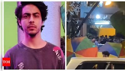 SPOTTED: Aryan Khan shoots for directorial debut 'Stardom'; struggles to cover up sets from paparazzi