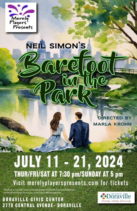 Barefoot in the Park - On Stage July 11 - 21 in Atlanta at Merely Players Presents 2024