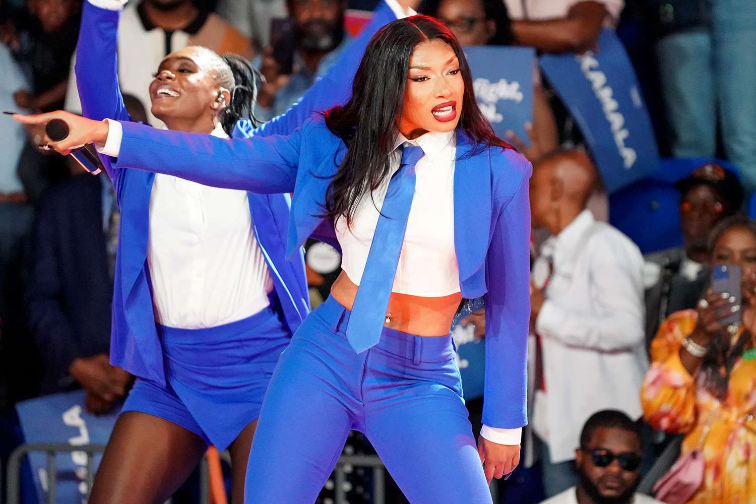 Megan Thee Stallion Performs at a Kamala Harris Rally, Plus King Charles, Matt Damon, Josh Hartnett and More