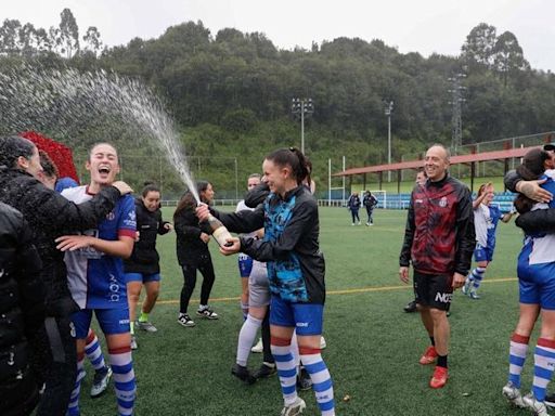 Así fue la celebración del ascenso del Avilés Femenino