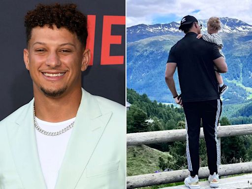 Patrick Mahomes and Son Bronze Share Special Mountain Moment During Europe Vacation: ‘Just a Dad and His Boy’