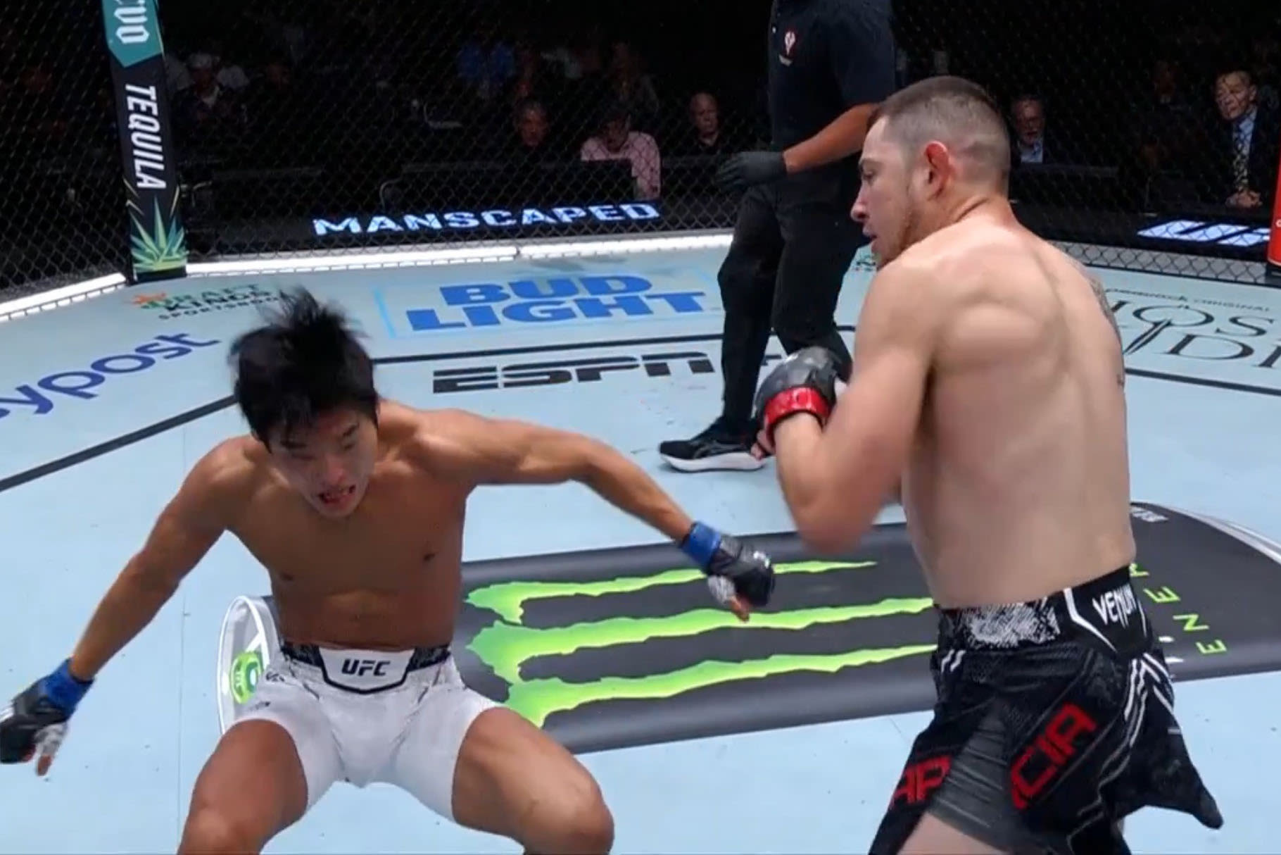 UFC on ESPN 60 video: Steve Garcia drops, then pummels Seungwoo Choi for 96-second TKO