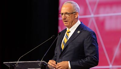 Greg Sankey trolls Jim Harbaugh during Kalen DeBoer’s SEC Media Days introduction