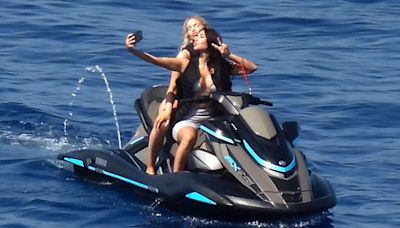 Kim Kardashian Spotted Jet Skiing in a Bikini During Yacht Vacation in Greece: Photo