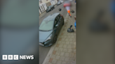 Watch: Bin man seen on CCTV dropping rubbish bags