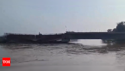 Video: Portion of another Bihar bridge collapses, fifth in 11 days | India News - Times of India