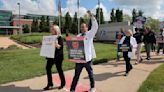 Pharmacists protest 'noncompetitive' contracts at Express Scripts HQ in St. Louis County