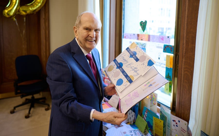 Church of Jesus Christ of Latter-day Saints President Russell M. Nelson celebrating 100th birthday