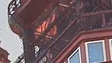 Blackpool Tower ‘fire’ just orange netting blowing in wind, say police