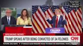 “A whole bunch of lies here”: CNN cuts away from Donald Trump's press conference to fact-check him live on air.