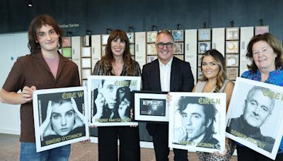 Sinéad O’Connor, Shane MacGowan, Christy Dignam and Séamus Begley honoured on new stamps