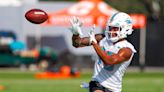 Receiver Ezukanma hoping for a chance; where he stands. And Dolphins notes