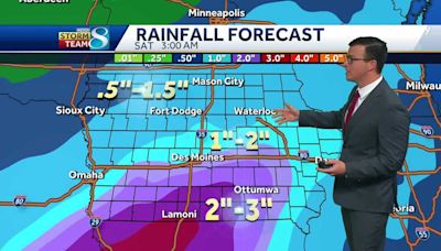 Iowa weather: Rain chances continue today and tomorrow