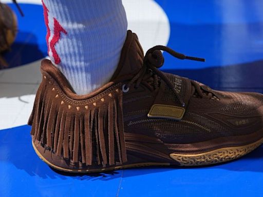 NBA Star Kyrie Irving Debuts New Native Inspired Sneakers on Court