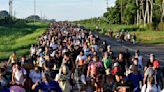 New migrant caravan leaves southern Mexico on foot to head for US border