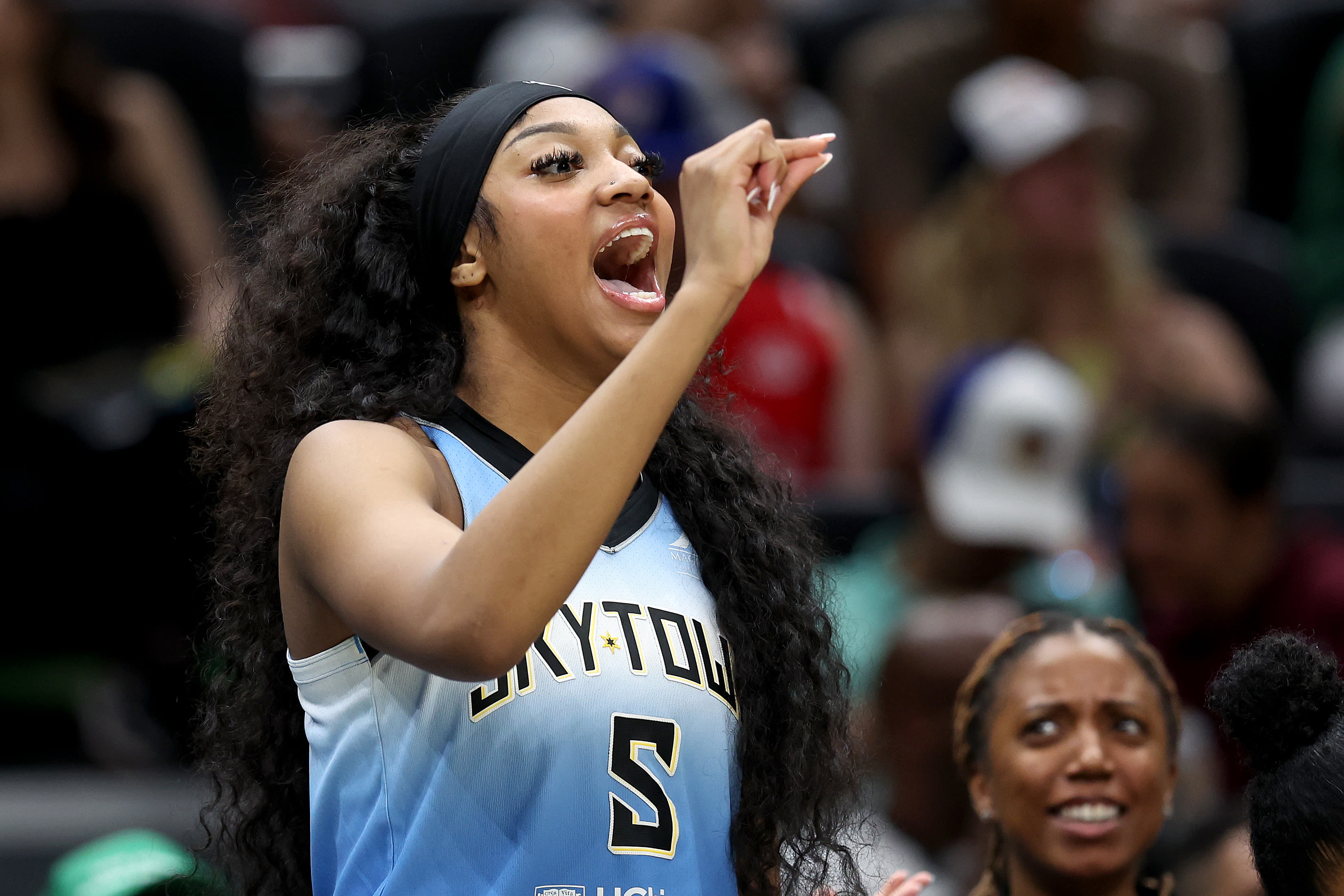 Angel Reese gets her 13th consecutive double-double, setting a WNBA record