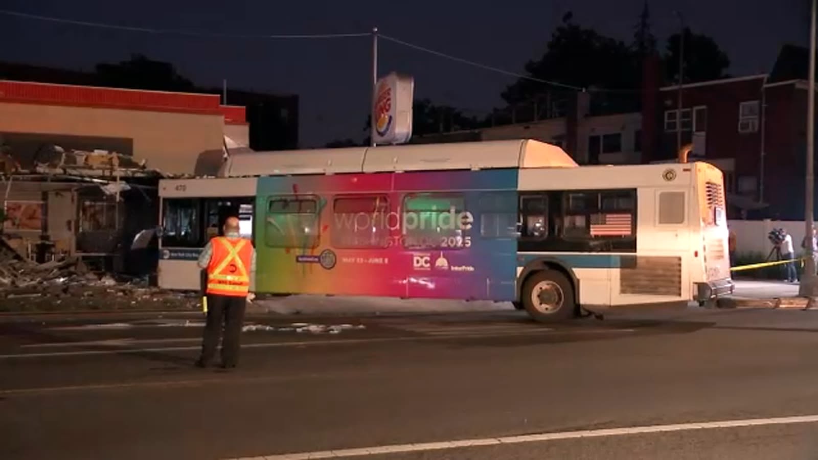 MTA bus crashes into Burger King in Brooklyn after driver suffers medical episode