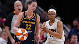 After early struggles, Caitlin Clark scores first WNBA points on layup in second quarter