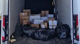 La Guardia Civil interviene una furgoneta en Jaén con 260 kilogramos de tabaco en picadura de procedencia ilegal