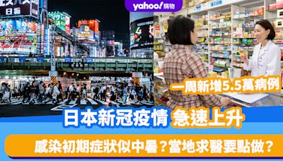 遊日注意！日本新冠疫情急速上升 一周新增5.5萬病例 感染初期症狀似中暑？當地求醫要點做？