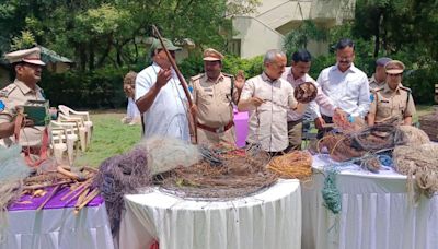 Telangana Forest department seizes close to four tonnes of poaching devices