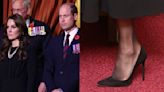 Kate Middleton Keeps It Classic in Black Suede Pumps at The Royal British Legion Festival of Remembrance