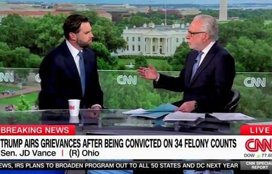 CNN’s Wolf Blitzer Corners JD Vance on Trump Verdict: What About Law & Order?