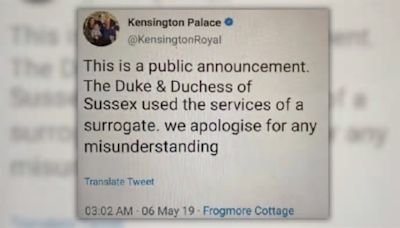 Fact Check: Supposed 'Kensington Palace' Tweet Claimed Harry and Meghan Used Surrogate for Pregnancy. Here's the Backstory